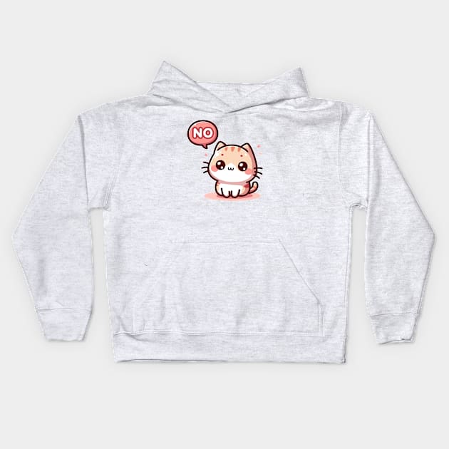 Whimsy Denial Kitty Kids Hoodie by PhotoSphere